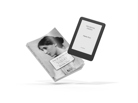 Copertina del libro 'Vita di una falena' di Martina Tozzi, romanzo storico su Virginia Woolf, Nua Edizioni